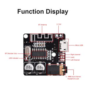 VHM-314 블루투스 오디오 수신기 보드 블루투스 5.0 MP3 무손실 디코더 보드 무선 스테레오 음악 모듈 DC3.7-5V