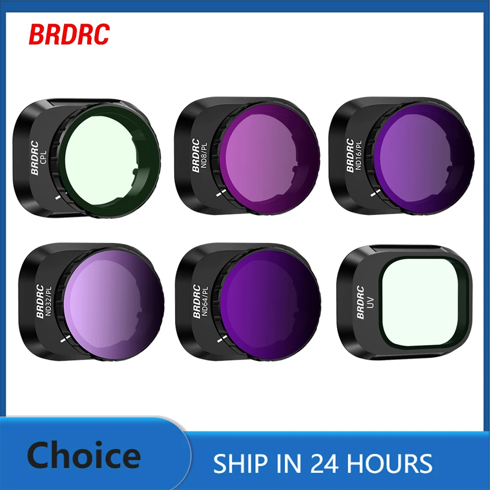DJI Mini 4 Pro UV CPL ND8/ND16/ND32 ND64 중립 밀도/ND PL 필터 세트 드론 사진 액세서리용 BRDRC 렌즈 필터