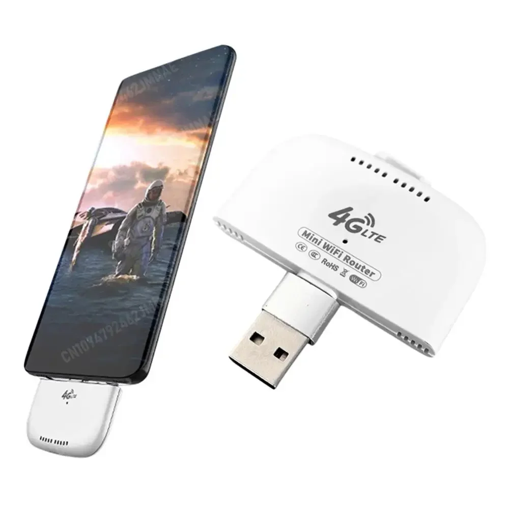 USB 어댑터가있는 고속 4G LTE WiFi 모뎀 RV 여행 휴가 캠핑 원격 지역을위한 무선 4G 라우터 Type-C 모바일 라우터