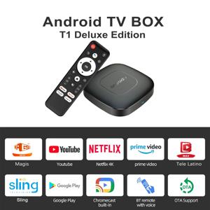 Android13 스마트 홈 시어터 TV 박스 AllwinnerH313 Google Assistant Netflix 스트리밍 Bluetooth 미디어 플레이어 2G16G 2.4G5G Wifi T1