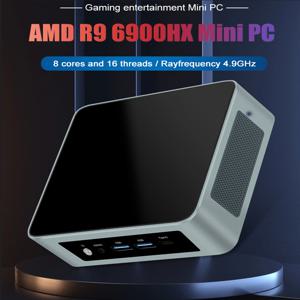 AMD 미니 PC 게이머 라이젠 9 6900HX, 8 코어, 2xDDR5, 2xLAN, 2.5G, NVMe, USB4, 윈도우 11 데스크탑, 미니 사무실, 가정용 컴퓨터, 와이파이 6E, 6800H