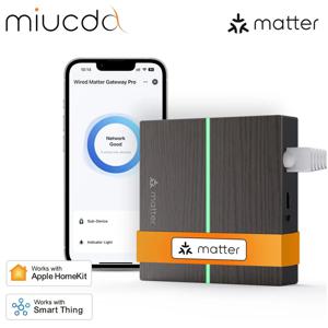 MIUCDA Matter Zigbee 게이트웨이 허브 스마트 홈 유선 브리지 리모컨 지원 Homekit Siri Smartthings Alexa Google 홈