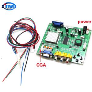 GBS8200 RGB/CGA/EGA/YUV-VGA LCD HD 비디오 신호 변환기 보드(케이블 포함) 녹색 PCB NEO GEO 아케이드 게임기