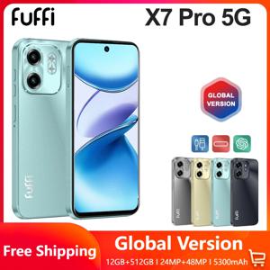 FUFFI X7 Pro 스마트폰 핸드폰 안드로이드 14 6.56인치 화면, 12+512GB 24+48MP 휴대폰 5800mAh Google Play 스토어 전화