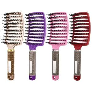 Detangle 헤어 브러시 여성 헤어 브러시 마사지 빗 안티 두피 곱슬 머리 브러쉬 실제 머리 가발에 대한 특별