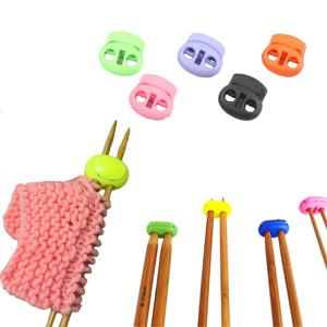 5 개/대 다채로운 뜨개질 바늘 Stoppers 더블 구멍 바늘 팁 보호기 뜨개질 및 크로 셰 뜨개질 용품 뜨개질 액세서리