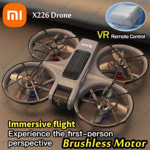 Xiaomi X226 드론 VR 원격 제어 브러시리스 듀얼 이미지 전송 HD 공중 광학 흐름 호버 Obastacle 회피 UAV 장난감