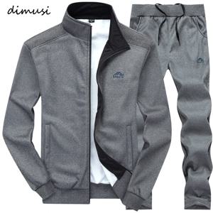 DIMUSI 남자 세트 패션 가을 봄 스포츠 정장 운동복 + 운동복 남성 의류 2 조각 세트 슬림 Tracksuit 후드