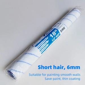 18 인치 페인트 롤러 커버 46cm 롤러 헤드 교체 롤 브러쉬 마이크로 화이버 낮잠 6mm/9mm/18mm 짧은 중간 길이 플러시 핸들 없음