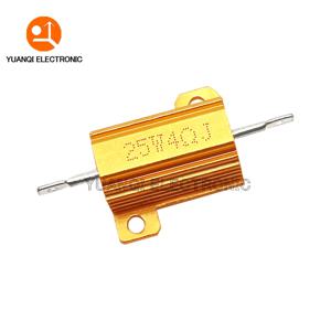 1PCS 10W 25W 알루미늄 전원 금속 쉘 케이스 권선 저항기 0.01 - 30K 0.1R 0.25R 1R 2R 3R 4R 5R 6R 8R 10R 100R 1K 옴 RX24