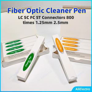 5PCS 광섬유 클리너 펜 LC SC FC ST 커넥터 어댑터 원 클릭 및 페룰 800 회 청소 1.25mm 2.5mm 무료 배송