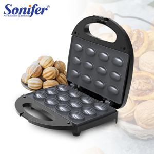 전기 호두 케이크 와플 메이커 750W 요리 주방 가전 아침 와플 기계 비 스틱 철 팬 Sonifer
