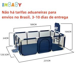 IMBABY-Basquete e Futebol Play Yard para Crianças, Vários Estilos, Bolas De Piscina Do Bebê, Cerca De Cama, Cercadinho 인테리어