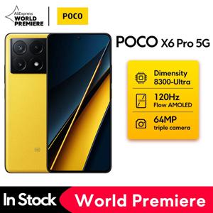 POCO X6 Pro 프로 글로벌 버전, 디멘시티 8300, 울트라 67W 충전, 64MP 트리플 카메라, 120Hz, 5000mAh, NFC, 월드 프리미어, 5G, 256GB, 512GB