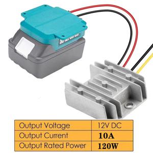 Makita 리튬 이온 배터리 10A 120W DIY 자동 벅 부스트 전압 레귤레이터 용 DC 18V ~ DC 12V 스텝 다운 컨버터 어댑터