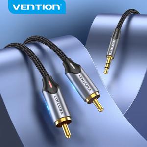 Vention 3.5mm ~ 2RCA RCA 케이블 분배기 RCA 잭 3.5 케이블 스마트 폰 증폭기 용 RCA 오디오 케이블 홈 시어터 AUX 케이블 RCA