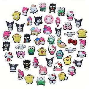 MNISO 10/30/52pcs 무작위 Sanrio 신발 장식 액세서리 나막신 Bogg 가방 버블 슬라이드 샌들