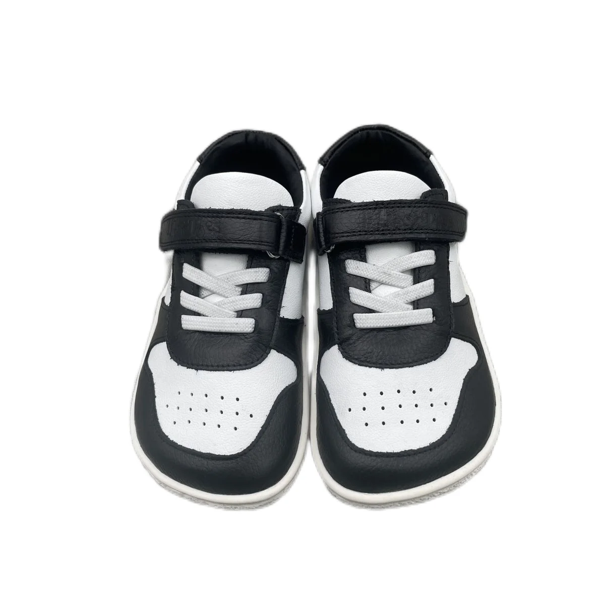 Tipsietoes 소녀와 소년을위한 새로운 2025 봄 정품 가죽 신발 어린이 맨발 운동화 경량 미니멀리스트 탄성 Strape