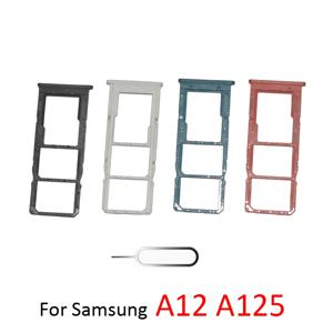 삼성 갤럭시 A12 A125 A125F A125M A125N 전화 새로운 SIM 칩 트레이 슬롯 어댑터 SD 홀더 카드 트레이