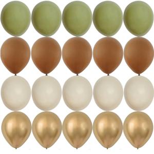 15/20PCS 10inch 빈티지 풍선 레트로 카키 녹색 풍선 결혼 기념일 생일 축하 파티 장식 용품 세트