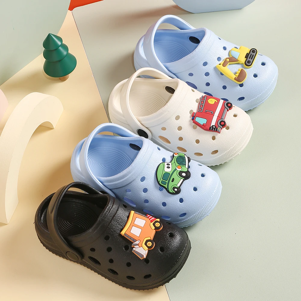어린이 샌들 여름 캐주얼 EVA 경량 야외 수제 DIY 아기 신발 Anti-Slip 두꺼운 단독 비치 슬라이드 정원 신발