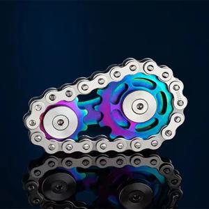 금속 핸드 스피너 체인 기어 금속 Fidget Spinner 성인 EDC Fidget 장난감 초점 ADHD 도구 사무실 스트레스 릴리프 장난감
