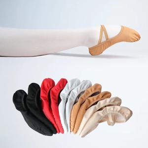 CLYFAN 여성용 발레 신발, 캔버스 소녀 댄스 슬리퍼, 스플릿 솔 체조 요가 댄싱 슈즈, 어린이 성인 발레리나 슈즈
