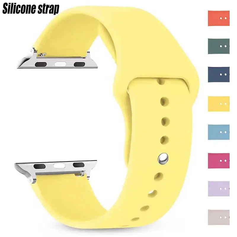 애플 워치 스트랩용 실리콘 밴드, 스포츠 팔찌, iwatch 시리즈 8, 7, 6, 5, 4, 3, SE 9, 울트라 2, 49mm, 44mm, 45mm, 40mm, 41mm, 42-38mm, 45mm