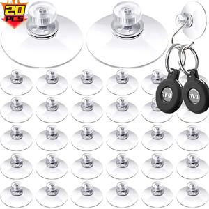 20/10Pcs 투명 흡입 컵 PVC 진공 흡입 컵 홀더 홈 욕실 주방 도구에 대 한 나사와 플라스틱 흡입 컵