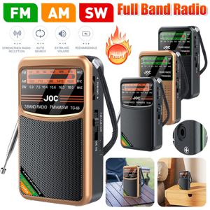 배터리로 작동되는 라디오 FM AM SW 라디오 내장 스피커 포인터 포켓 라디오 Type-C 노인용 HD 디스플레이 화면으로 충전식