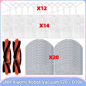 ( Xiaomi Robot Vacuum S20 / D106 )용 부품 메인 롤러 사이드 브러시 필터 걸레 천 액세서리