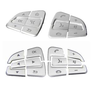 자동차 스타일링 핸들 단추 커버 트림 스티커, 메르세데스 벤츠 GLC X253 C 클래스 W205 CLA GLA A 클래스용