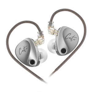 KZ 캐스터 베이스 하이파이 이어폰, 듀얼 다이내믹 드라이버, 유선 하만 튜닝, 소음 차단 IEM 헤드폰, 2 핀 분리형 케이블 포함