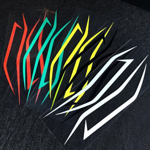 커브 오토바이 스티커, 오토바이 전기 자동차 프론트 카울 헤드라이트 레이싱 헬멧 장식, 내구성 있는 내후성 데칼