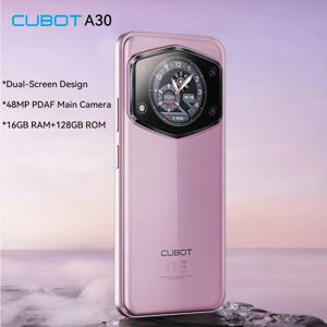 Cubot A30 4G 스마트폰 안드로이드 14 16GB(6GB+10GB 확장) RAM+128GB ROM 90Hz 6.745인치 디스플레이 5100mAh 48MP 후면 카메라 페이스 ID