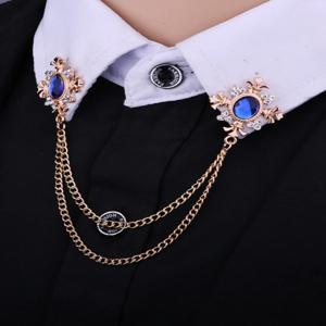 남녀 공용 맞춤형 십자가 펜던트 칼라 핀 패션 액세서리 다이아몬드 장식 라펠 브로치 (셔츠용)