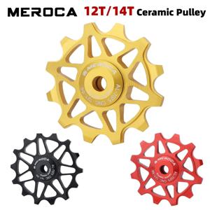 MEROCA 세라믹 풀리 12/14T 자전거 변속기 9v 10v 11v 뒷 변속기 Mtb 풀리 휠 세라믹 베어링 도로 산악 자전거