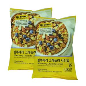 노브랜드 블루베리 그래놀라 시리얼 600g X 2개