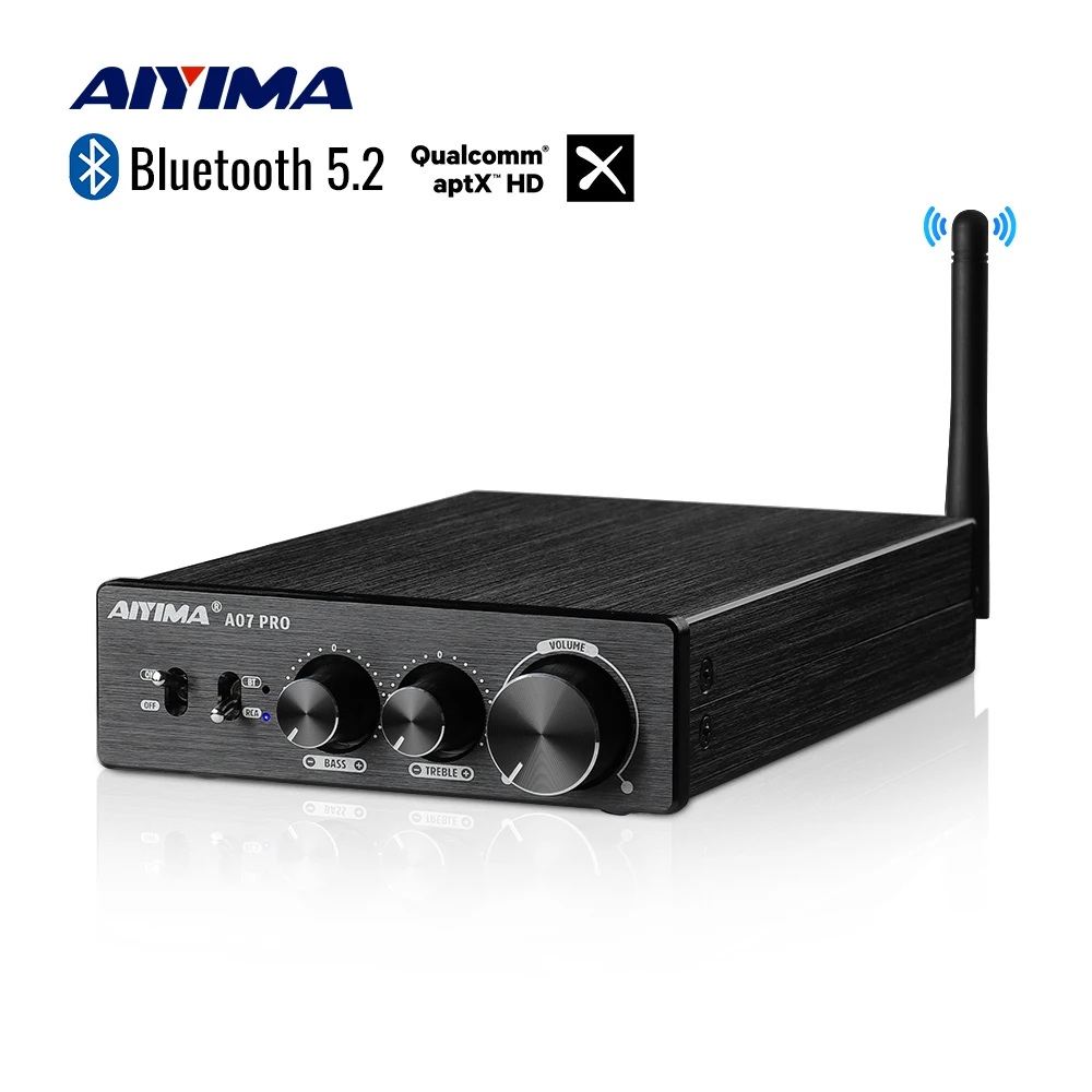 AIYIMA A07 PRO Bluetooth 증폭기 TPA3255 QCC304X 스테레오 2.0 채널 300Wx2 전력 디지털 증폭기 RCA APT-X 홈 사운드 앰프