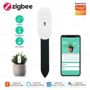 Tuya 스마트 ZigBee 토양 수분 센서 온도 및 습도 측정기 온습도계 정원 자동화 관개 감지기
