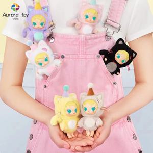 새로운 오리지널 팝 마트 베이비 몰리 포켓 친구 시리즈 블라인드 박스 재미 있은 플러시 펜던트 미스터리 박스 트렌디 플레이 맞춤 생일 선물