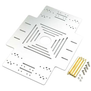 큰 금속판 알루미늄 합금 섀시, 50mm 커플링, 아두이노 STM32 메카넘 휠 로봇 자동차 섀시, DIY 장난감 부품