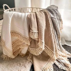 신생아 아기 술을위한 코튼 모슬린 Swaddle 담요 담요를받는 새로 태어난 Swaddle Wrap 유아 잠자는 이불 침대 커버