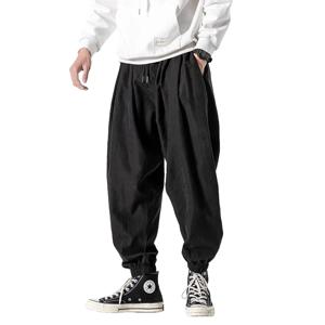 새로운 가을 남성 검은 바지 힙합 streetwear 패션 조깅 하렘 바지 남성 캐주얼 운동복 남성 바지 빅 사이즈 m 5xl