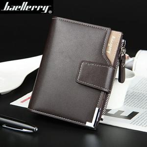 Baellerry 짧은 럭셔리 남성 지갑 지퍼 동전 주머니 카드 홀더 남성 지갑 클러치 사진 홀더 브랜드 남자 지갑 지갑