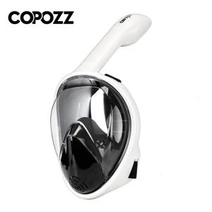 COPOZZ 전문 스노클링 다이빙 마스크 수중 스쿠버 풀 페이스 스노클 마스크 성인 수영 장비용 안개 방지 고글