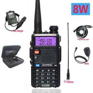 Baofeng UV 5R 워키 토키 진정한 8W 휴대용 햄 CB 라디오 듀얼 밴드 VHF UHF FM 송수신기 양방향 사냥 라디오 UV82 UV9R Plus