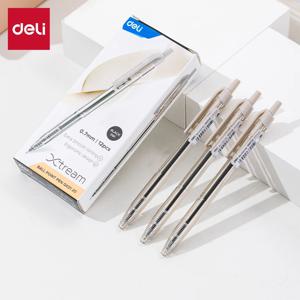 델리 볼펜 0.7 MM 사무용 볼펜 12 개/상자 스무딩 쓰기 저점도 잉크 쓰기 펜 오피스 문구