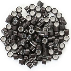 500pcs 5mm * 3mm * 3mm 실리콘 마이크로 링크 튜브 링 가발 머리 확장 줄 지어 비즈 살롱 도구 5 색