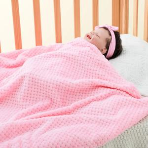 70*100cm 아기 담요 두꺼운 솔리드 컬러 플란넬 파인애플 격자 무늬 아기 Swaddle 담요 어린이 소파 담요 던지기 담요